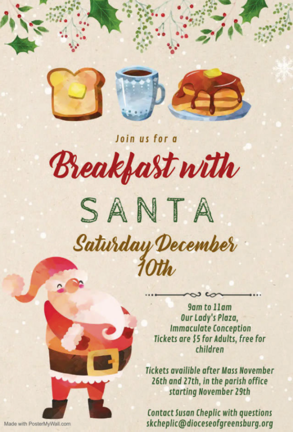 Breakfast with Santa @ Our Lady's Plaza