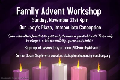 Family Advent Workshop @ Our Lady's Plaza