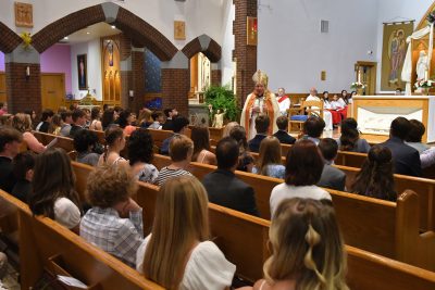 Bishop Kulik delivers his homily during the Confirmation service.