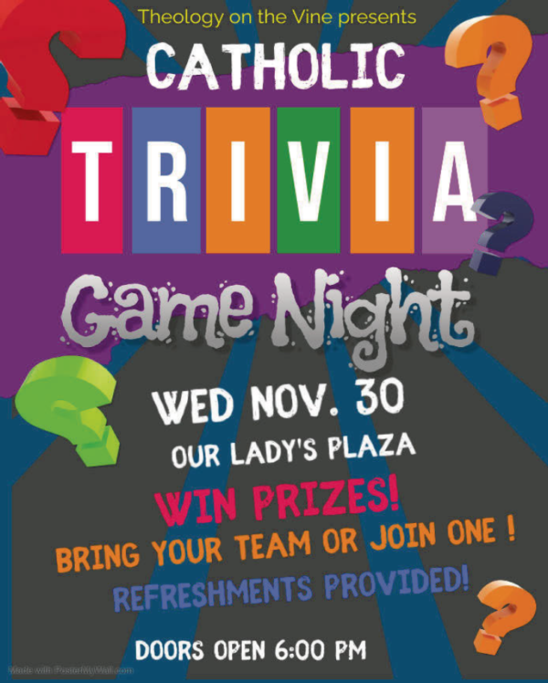 Catholic Trivia game night