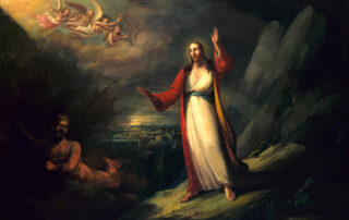 Jesus tempted by the devil.